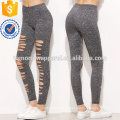 Graue Marled Knit Ripped Leggings OEM / ODM Herstellung Großhandel Mode Frauen Bekleidung (TA7026L)